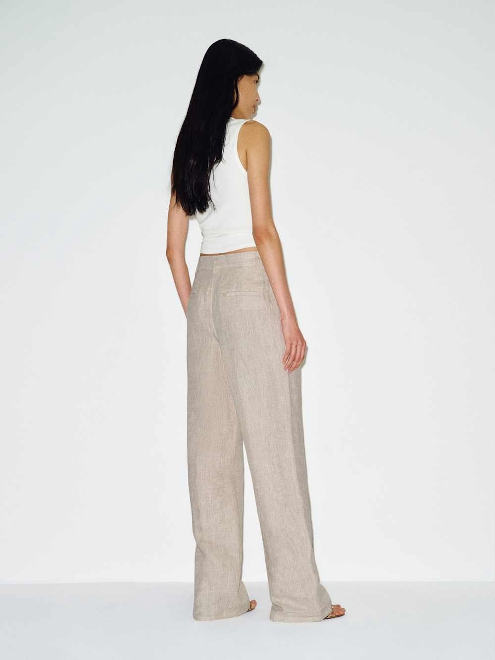 Reformation Alex Linen Mid Rise Pant - Picture 2 of 13